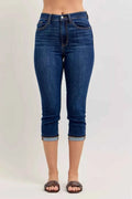 Judy Blue High Waist Capri Jeans with Single Cuff - Faith Beyond Grace