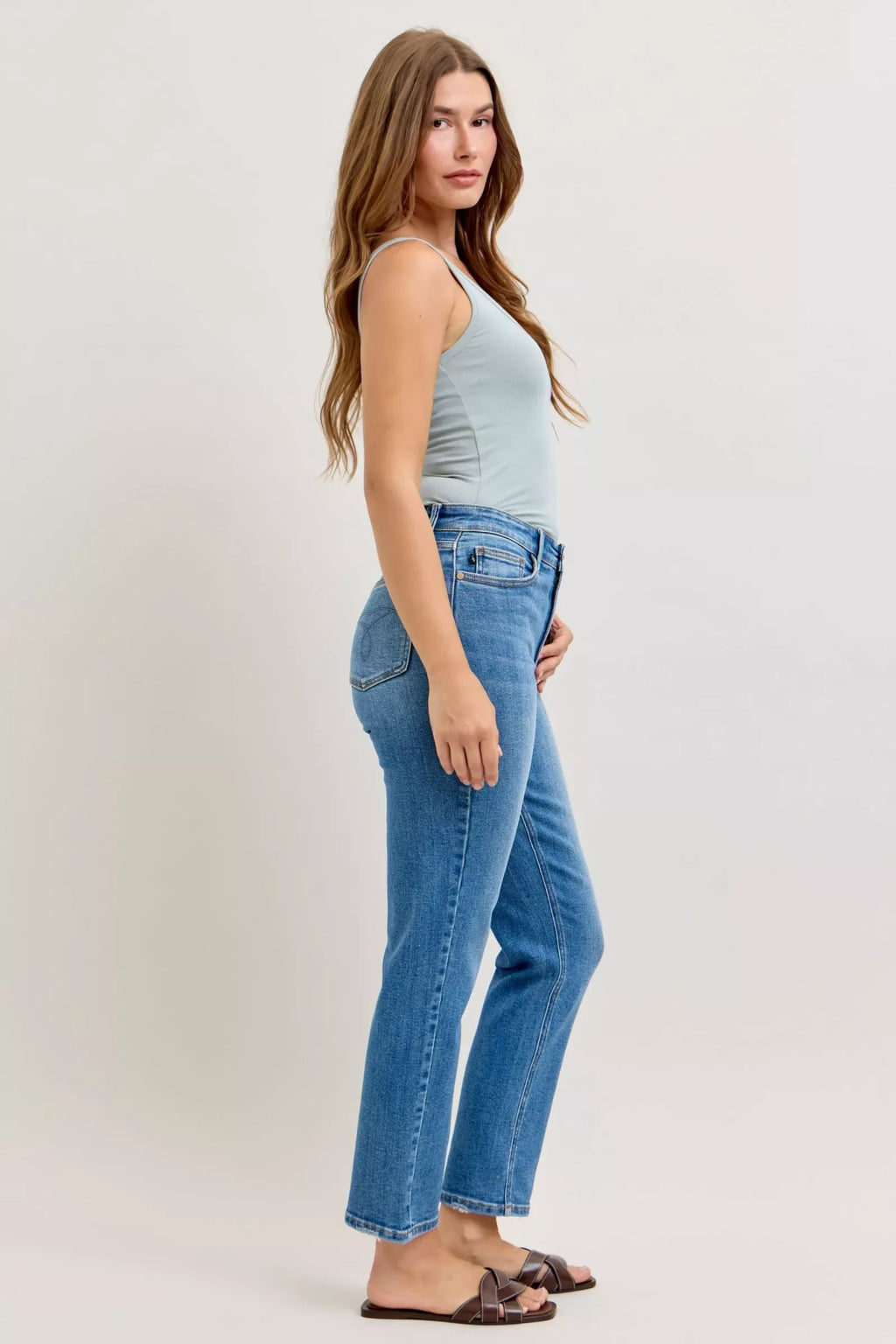 Judy Blue High-Waisted Straight-Leg Jeans - Faith Beyond Grace