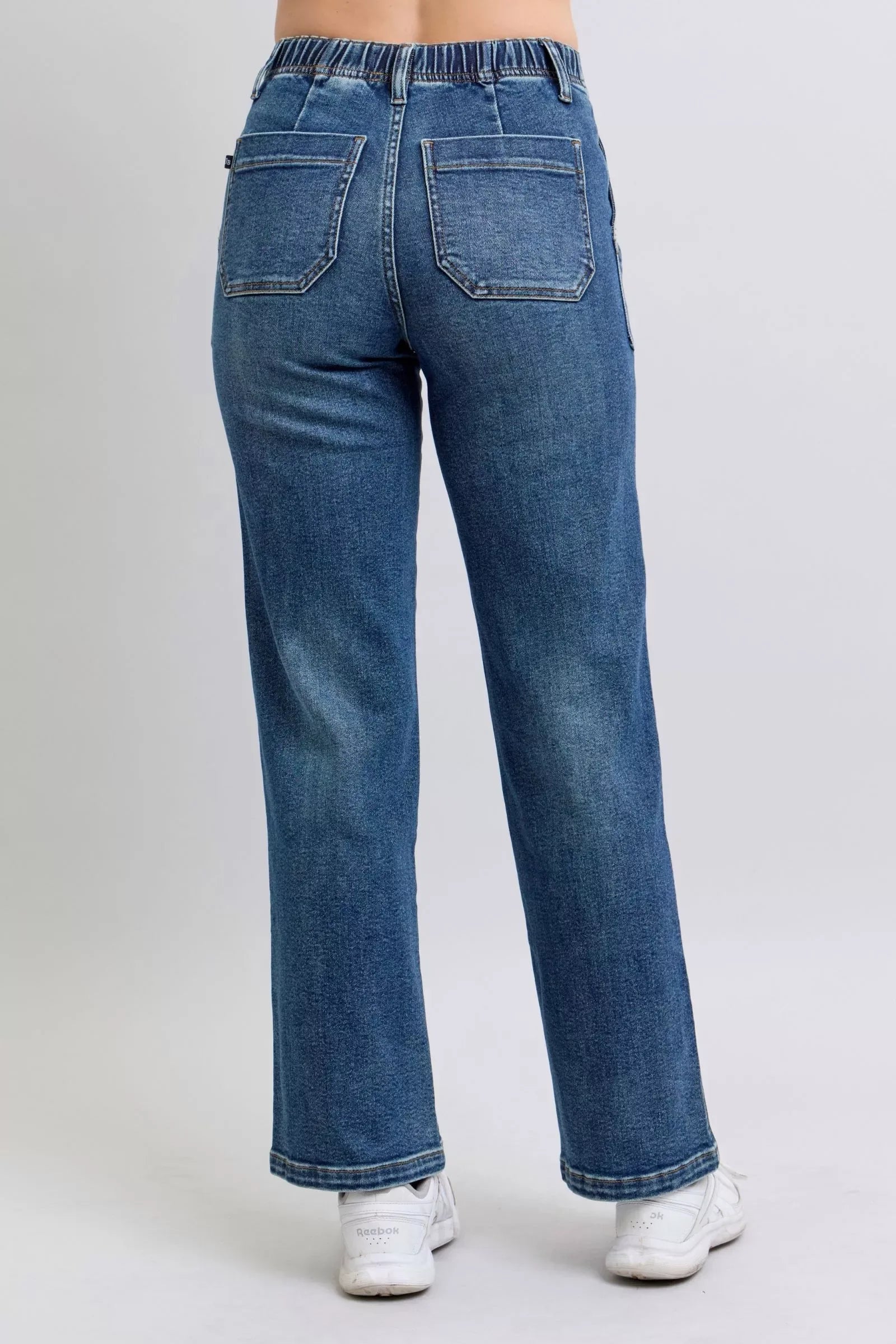 Judy Blue Drawstring Straight Jeans with Pockets - Faith Beyond Grace