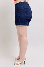 Judy Blue Plus Size High Waist Denim Shorts - Faith Beyond Grace