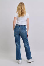 Judy Blue Drawstring Straight Jeans with Pockets - Faith Beyond Grace
