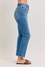 Judy Blue High-Waisted Straight-Leg Jeans - Faith Beyond Grace