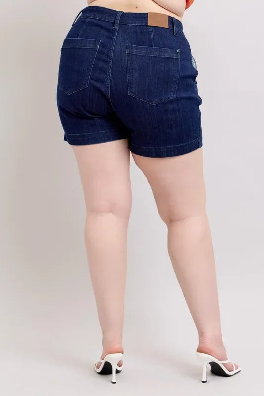 Judy Blue Plus Size High Waist Denim Shorts - Faith Beyond Grace