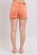 Judy Blue Peach Mid Rise Denim Shorts - Faith Beyond Grace