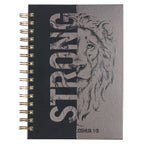 Journal Wirebound Black/Gray Be Strong Josh. 1:9