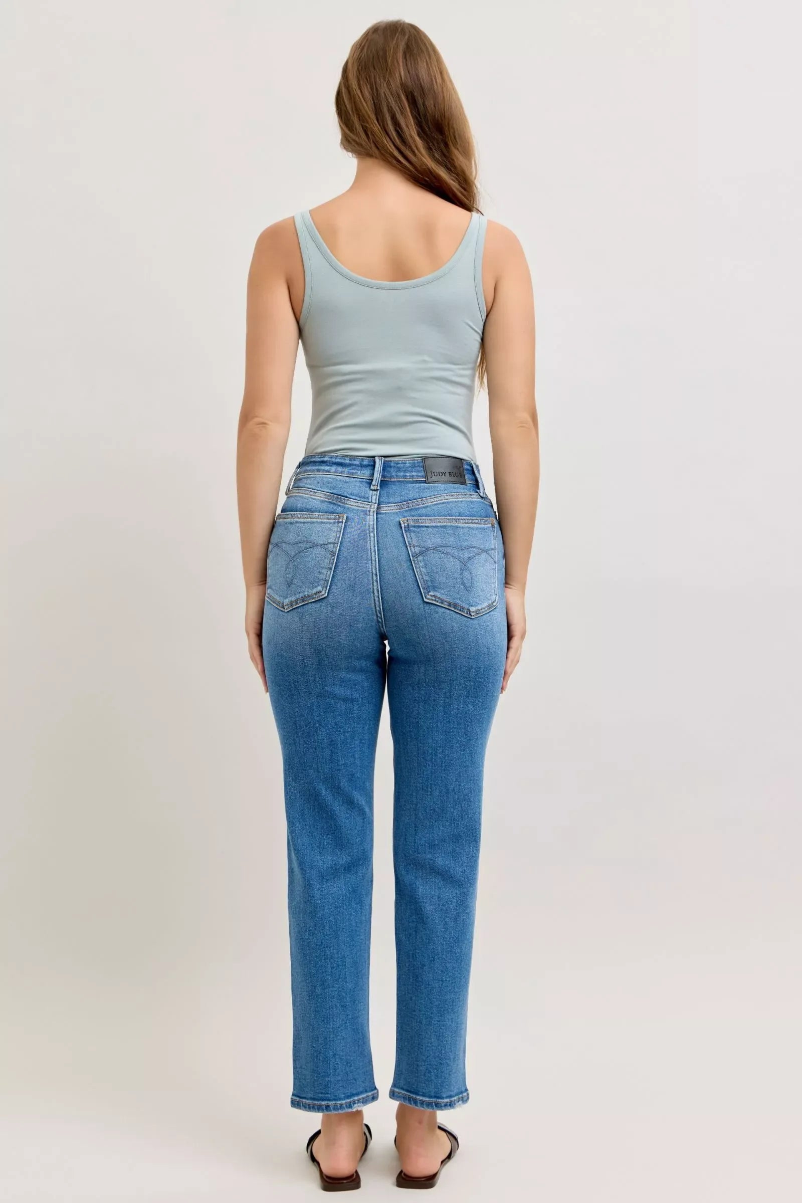 Judy Blue High-Waisted Straight-Leg Jeans - Faith Beyond Grace