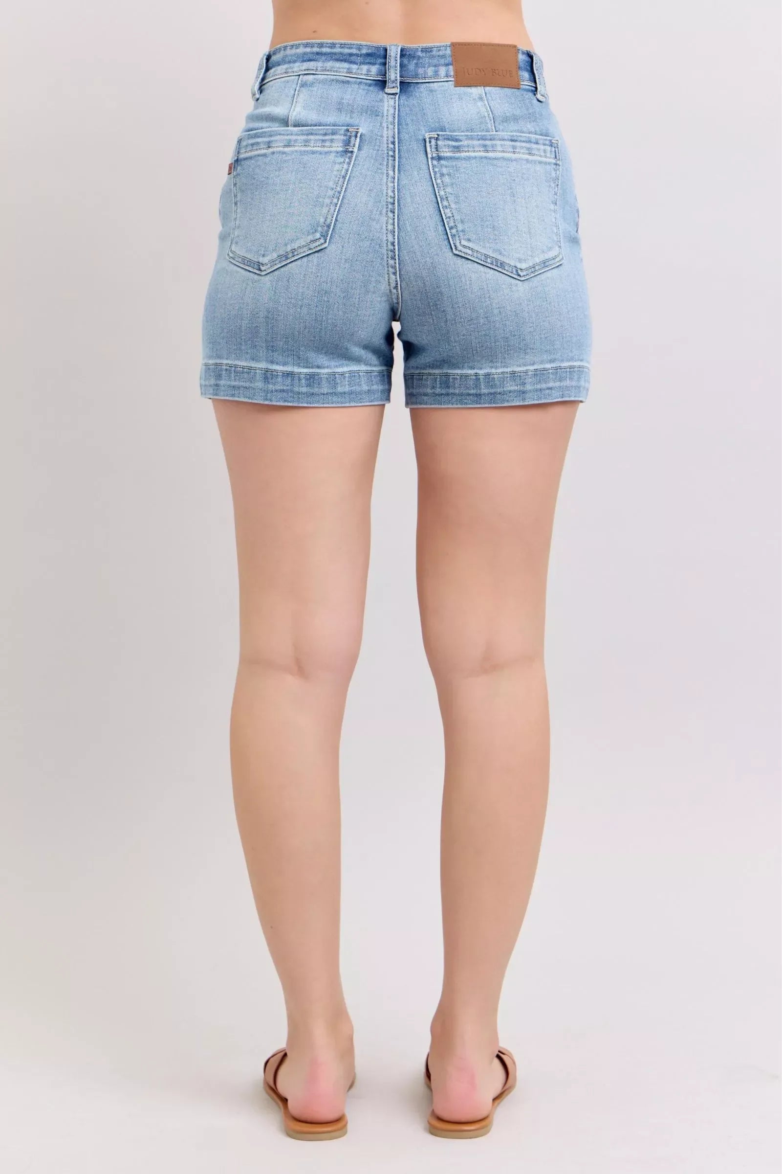 Judy Blue Mid Rise Denim Shorts - Faith Beyond Grace