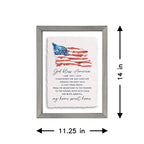 God Bless America Flag - Floating Art Rectangle - Faith Beyond Grace