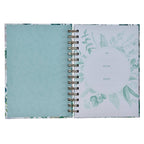 Journal Wirebound White/Teal Floral Be Still  Ps. 46:10