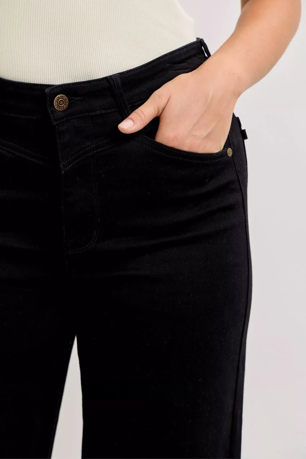 Judy Blue High-Waisted Wide Leg Jeans - Faith Beyond Grace