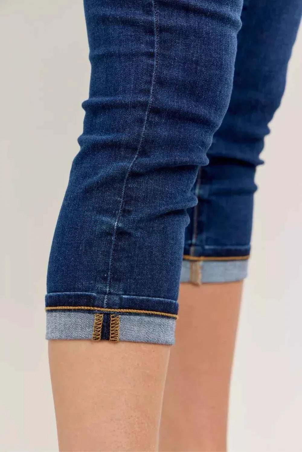 Judy Blue High Waist Capri Jeans with Single Cuff - Faith Beyond Grace