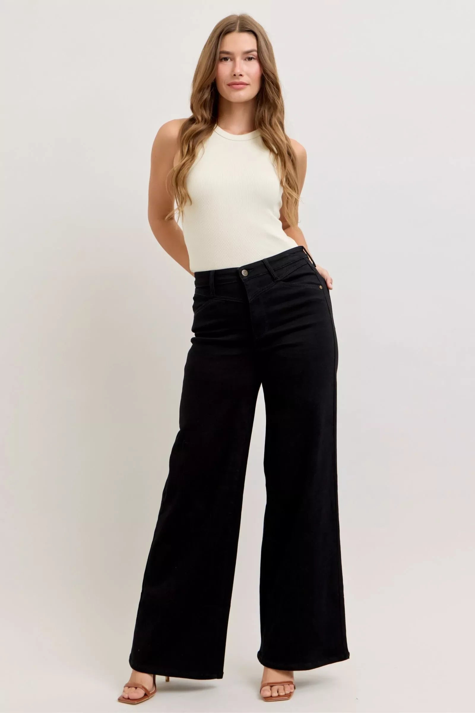 Judy Blue High-Waisted Wide Leg Jeans - Faith Beyond Grace