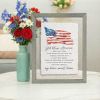 God Bless America Flag - Floating Art Rectangle - Faith Beyond Grace