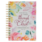 All Things Through Christ Multi-colored Floral Large Wirebou