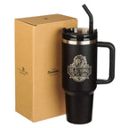 Tumbler w/straw SS Black Eph. 6:10