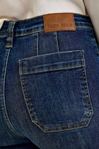 Judy Blue High Waist Wide Crop Utility Jeans with Patch Pocket - Faith Beyond Grace