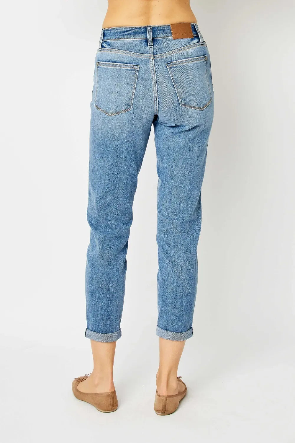 Judy Blue Full Size Cuffed Hem Slim Jeans - Faith Beyond Grace