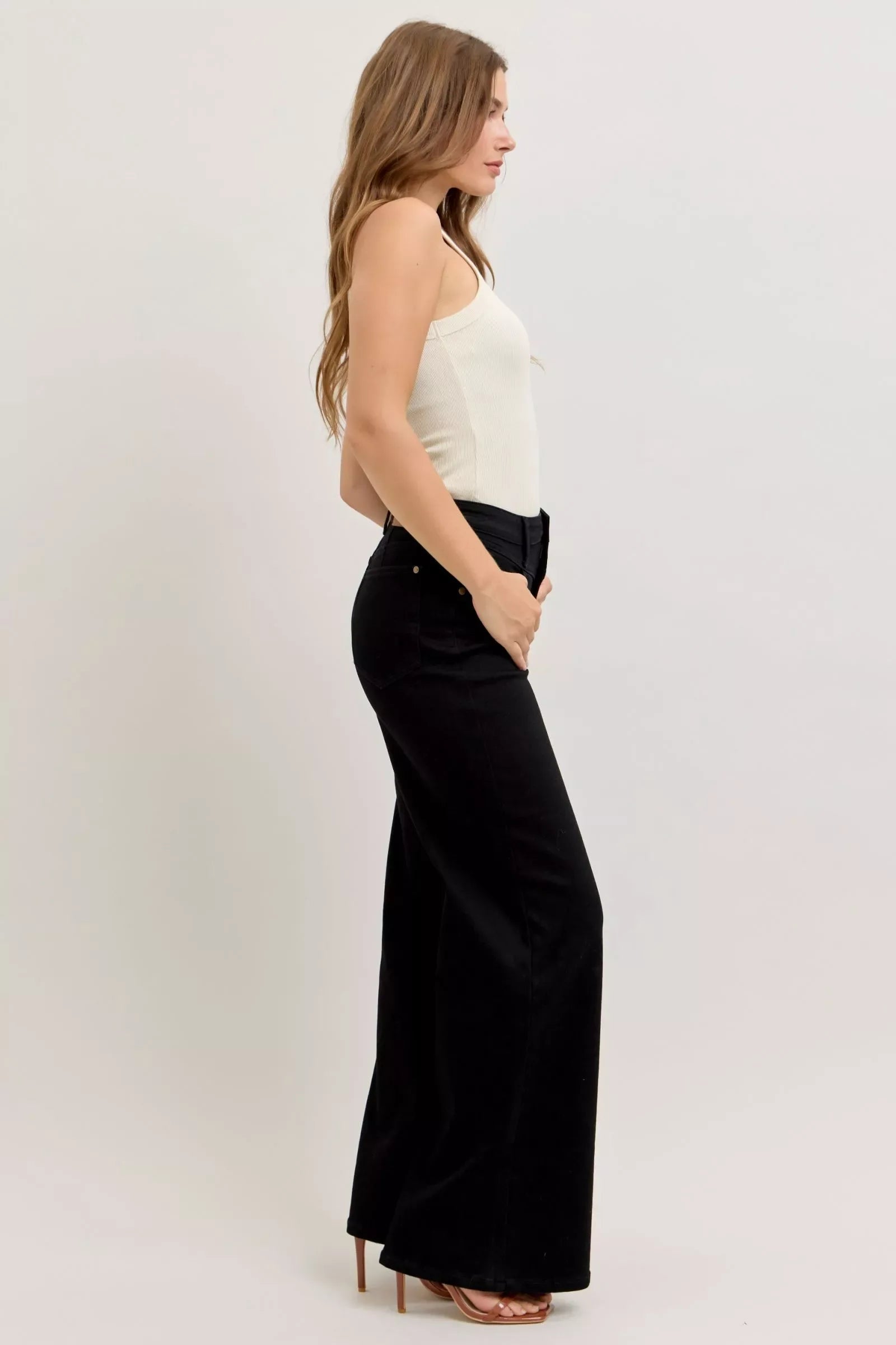 Judy Blue High-Waisted Wide Leg Jeans - Faith Beyond Grace