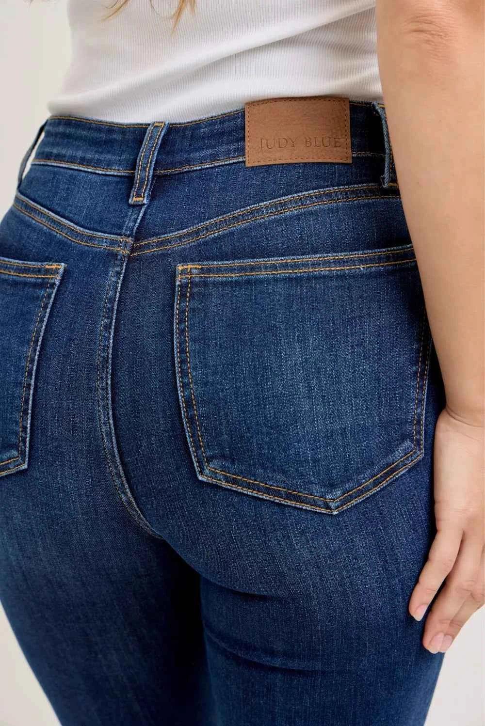 Judy Blue High Waist Capri Jeans with Single Cuff - Faith Beyond Grace